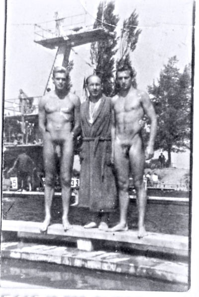 vintage naked swimming - ejaculating during massage horney wife