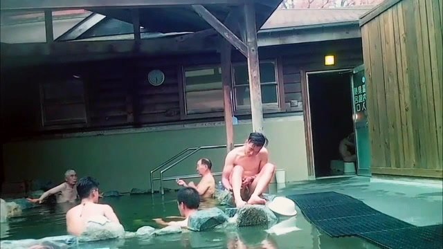 japan onsen voyeur - long distance cumming tongue piercing blowjob
